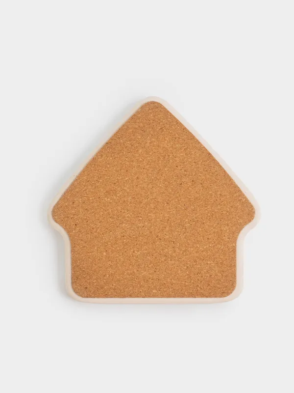 Саптыаяқ тұғыры, 11х11 см, керамика/тығын, сүт түстес, Ормандағы үй, Forest house, image-2