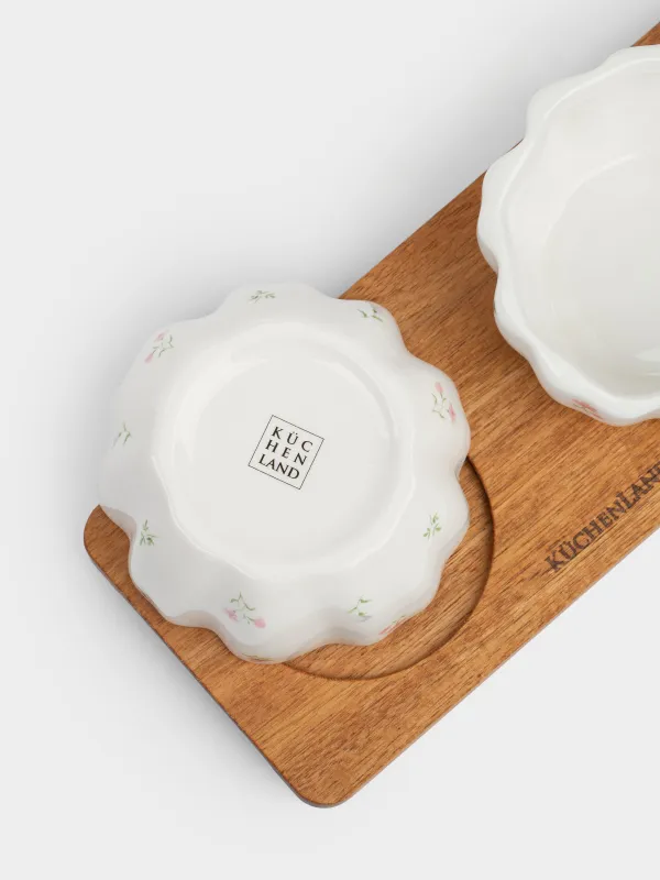 Набор для закусок, на подставке, Нежные цветы, El flora, image-4