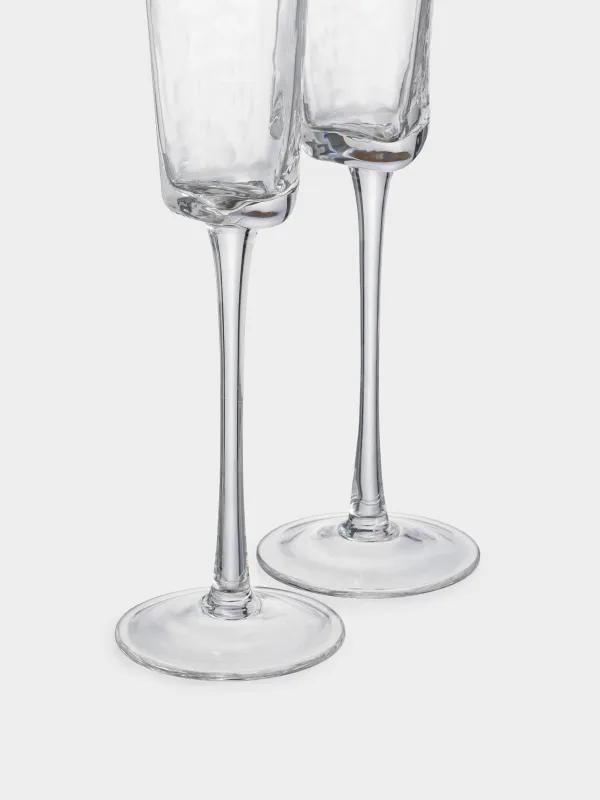 Шампан бокалы, 160 мл, 2 дана, Шыны, алтын жиегі бар, Triangle Gold, image-3