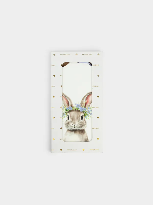Подставка под горячее, 14x28 см, Кролик в венке, Flora Easter, image-3