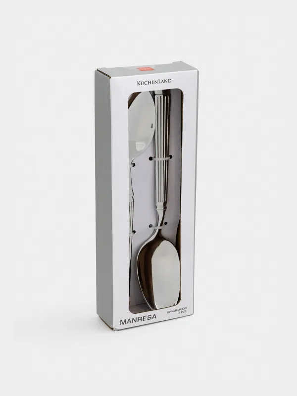 Ас қасық, 2 дана, болат, Жолақтар, Manresa, image-4