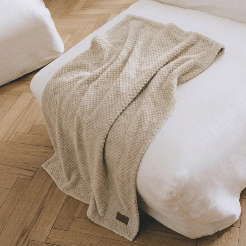 Көрпе, 140х190 см, фланель, бежевый, тор, фланель