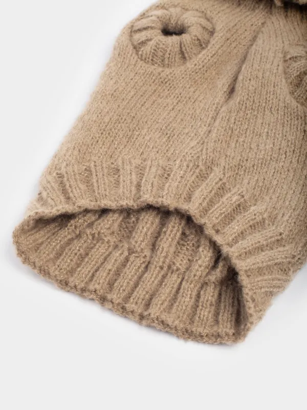 Жануарлар свитері, 32 см, өлшемі S, полиэстер, қоңыр, Өрімдер, Fashion pet, image-2