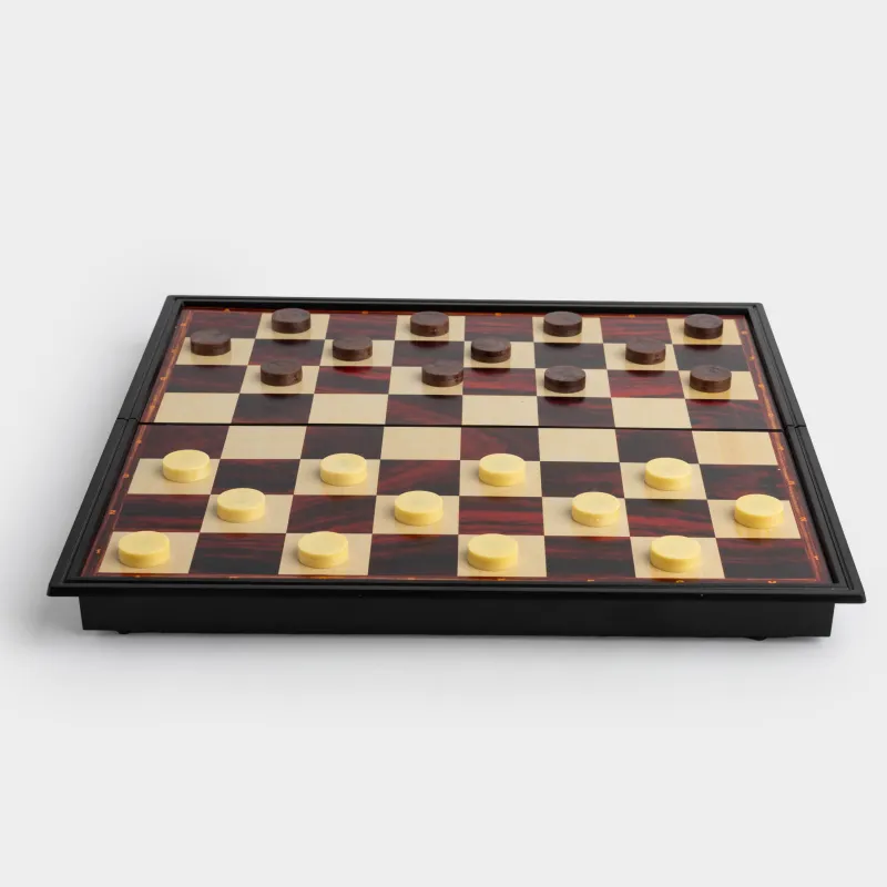 Игра настольная, 25х25 см, шашки/нарды, дорожные, пластик, Hobby light, image-3