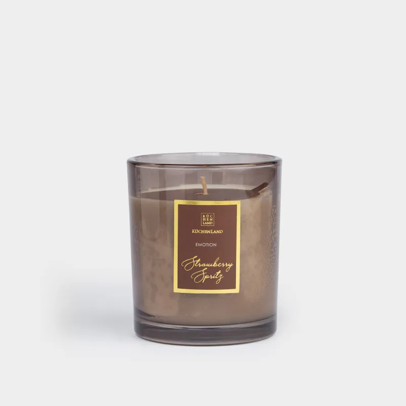 Хош иісті шам, 9 см, шам ұстағышта, шыны, түс, Strawberry Spritz, Emotion