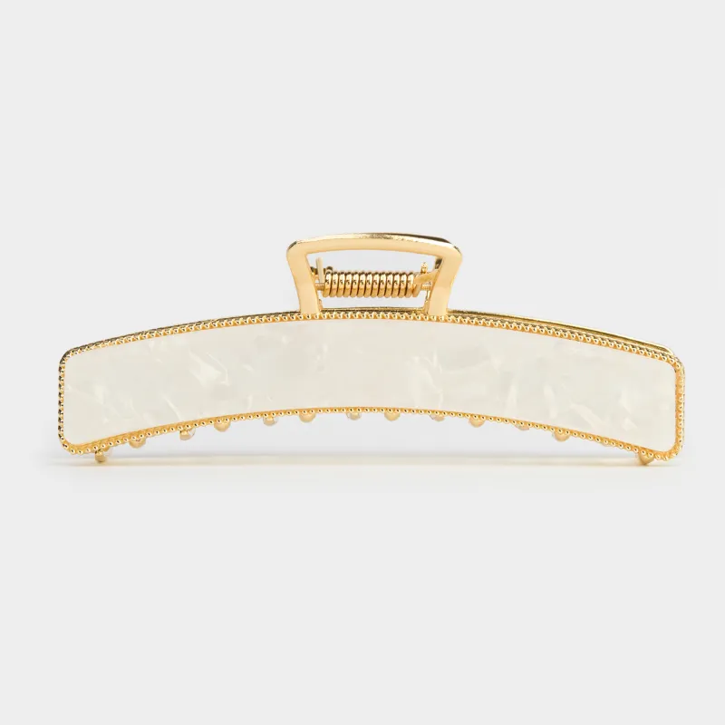 Шаш қыстырғыш, 11 см, металл/акрил, алтын, Шашқа арналған краб, Hairstyle