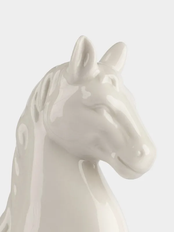 Тұз немесе бұрышқа арналған ыдыс, 9 см, фарфор Р, ақ, Жылқы, Horse white, image-2