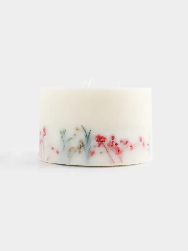 Хош иісті шам, 7 см, үш фитиль, орайоттар бар, ақ, Balmy spring, image-2