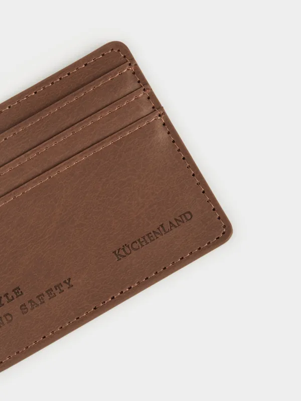 Картхолдер, 10х8 см, полиуретан, коричневый, Laconic, image-1