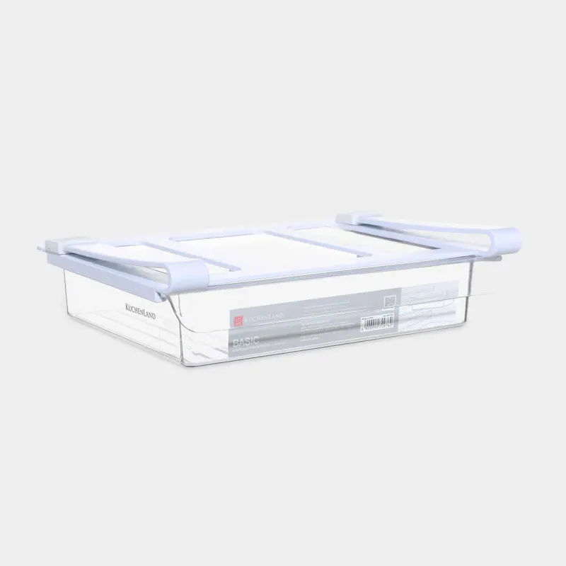 Полка-органайзер для холодильника, 27х20 см, подвесная, пластик/нейлон, прозрачная, Basic