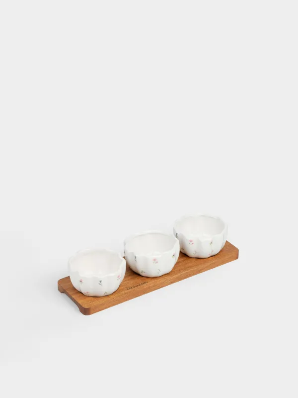 Набор для закусок, на подставке, Нежные цветы, El flora, image-0