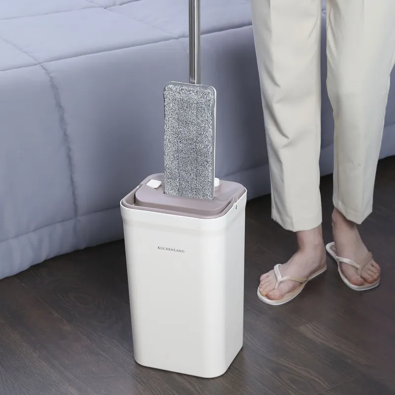 Шелегі бар, сығымдалған және тазартылған Швабра, тікбұрышты, ақ-күлгін, Mop, image-3