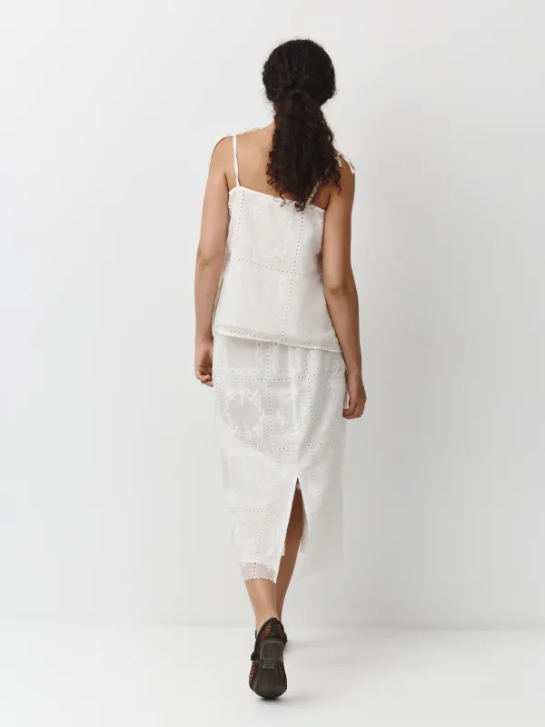 Әйелдер блузасы, өлшемі XS, белдіктері бар, тенсель/полиэстер К, сүт түстес, Lysandra, image-3