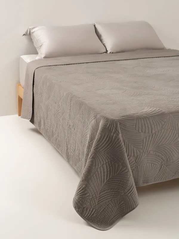 Покрывало, 240х260 см, стеганое, Пальмовый лист, Stitch velvet, image-0