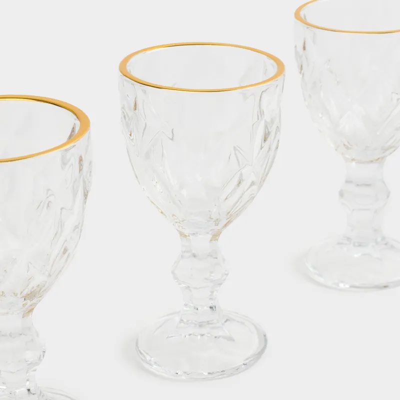 Рөмке, 50 мл, 6 дана, шыны Р, алтын жиегі бар, Rhomb gold, image-4