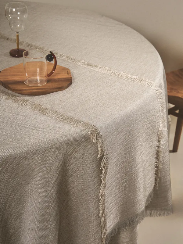 Үстел төсеніші, 40х160 см, шашағы бар, полиэстер, сұр меланж, Beverin, image-10