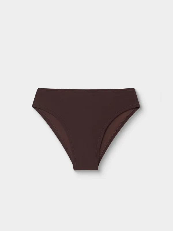 Трусы женские, р. XS, полиамид/эластан К, коричневые, Слипы, Yufemi, image-0