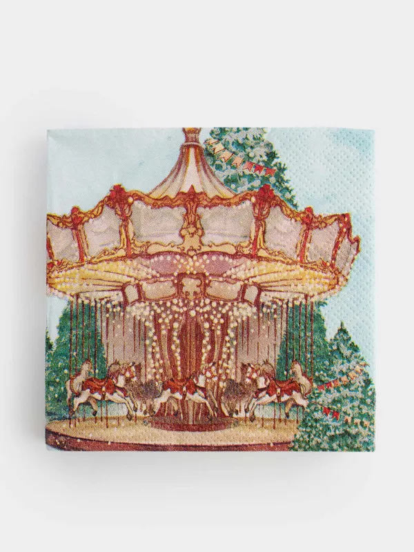 Салфетки бумажные, 21х21 см, 20 шт, Carousel, image-0