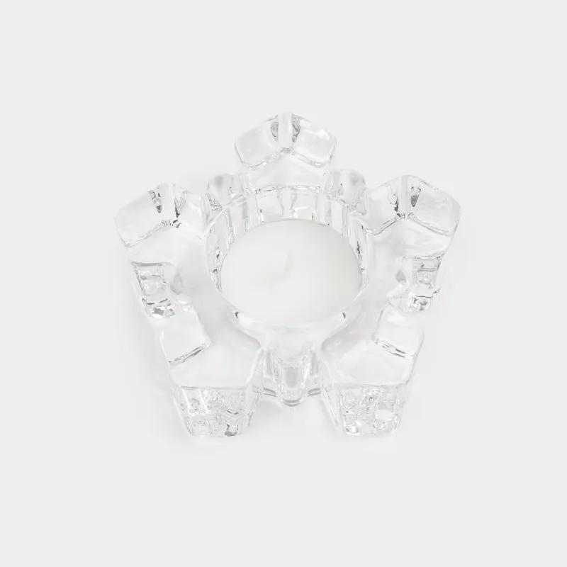 Шам ұстағыш, 8 см, шай шамына арналған, шыны, Қар ұшқыны, Snowfall, image-4