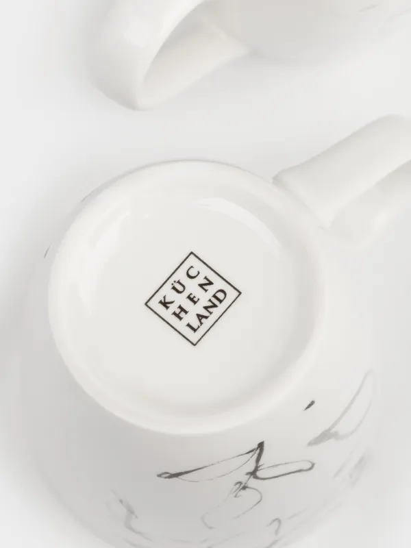 Кружка, 350 мл, 2 шт, Силуэтные цветы, Silhouette flowers, image-5