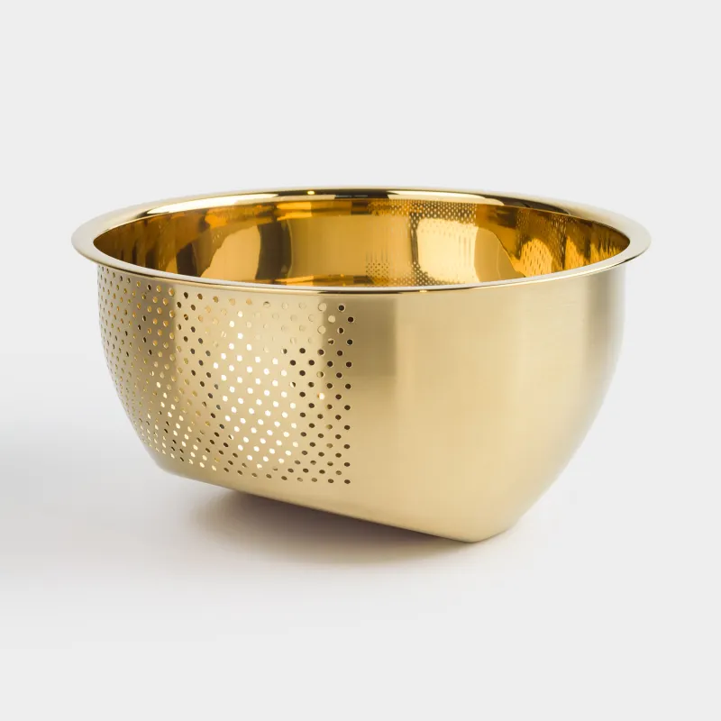Миска-дуршлаг, 23 см, Classic gold