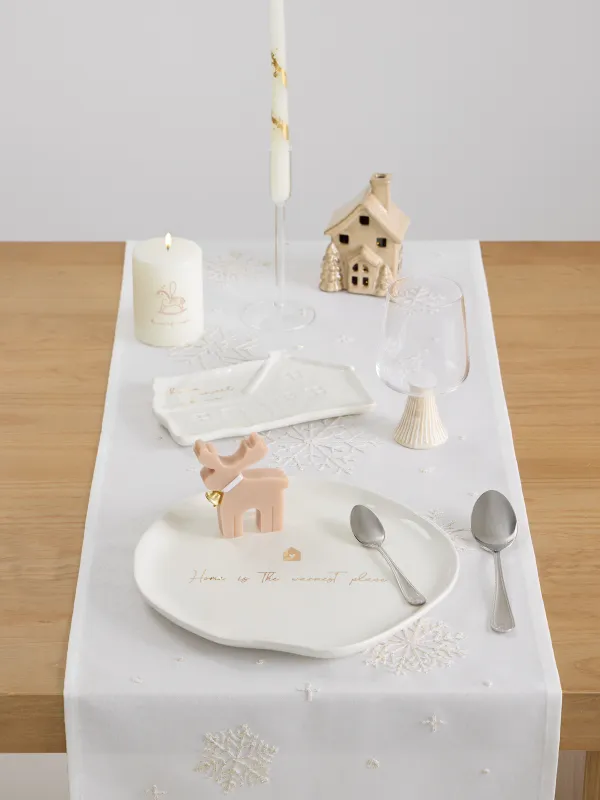 Үстел төсеніші, 40х160 см, полиэстер, сүт түстес, Жылқы, Snow horse, image-2