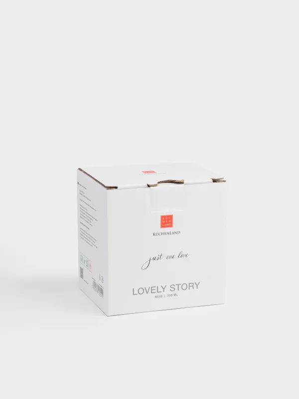 Саптыаяқ, 350 мл, фарфор N, ақ, Just one love, Lovely story, image-5