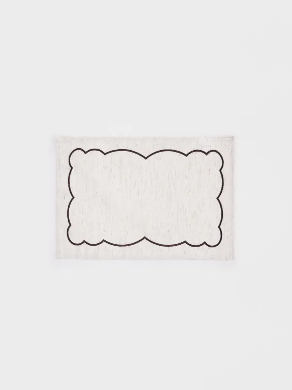 Салфетка под приборы, 30х45 см, полиэстер/лен, прямоугольная, бежевый меланж, Винтаж, Melange outline, image-0