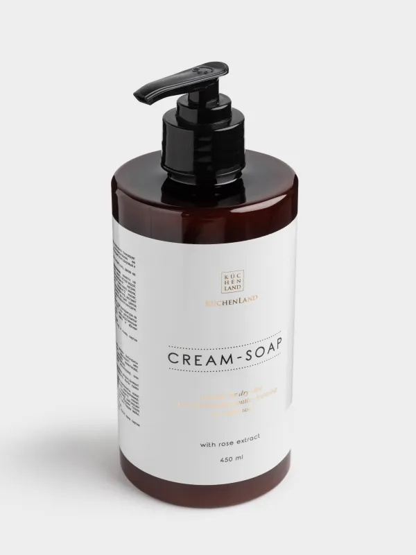 Крем-сабын, 450 мл, мөлшерлегіші бар, Раушан, Perfect care, image-1