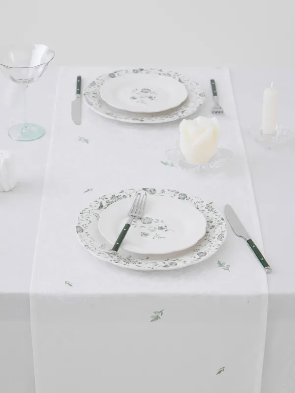 Дорожка настольная, 40х160 см, из жаккарда, Полевые цветы, Petals serenity, image-3