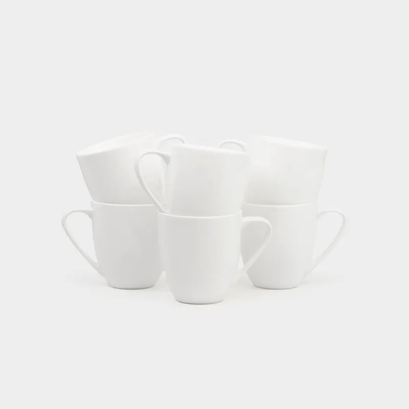 Саптыаяқ, 450 мл, 6 дана, F фарфоры, ақ, Ideal white