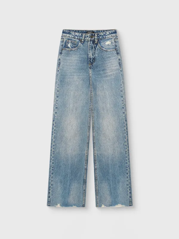 Әйелдер джинс шалбары, өлшемі 42, биік, мақта, ашық көк, Rochelle, image-4