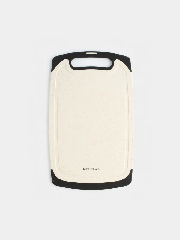 Доска разделочная, 32х20 см, прямоугольная, пластик/резина, молочная, Speck-light, image-0