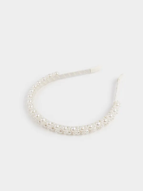 Тоғыншақ, 13х16 см, пластик/металл, сүт түстес, моншақтар, Hairstyle, image-2