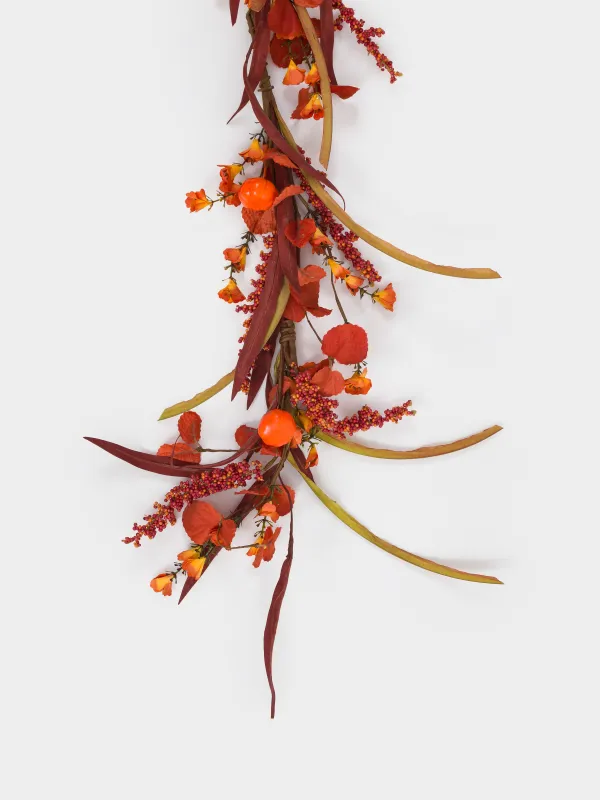 Ветка-гирлянда декоративная, 1,1 м, пластик/бумага, Осенняя композиция, Forest symphony decor, image-1