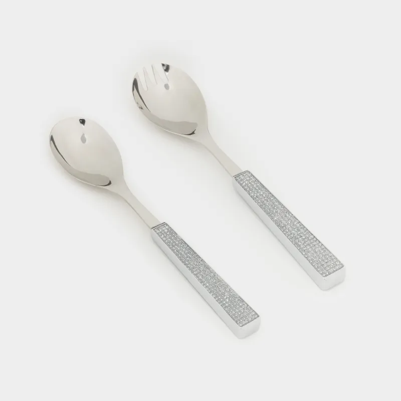 Салат сервировкасына арналған құрылғылар, 26 см, 2 зат, қасық/шанышқы, болат, Winter antarctica, image-0