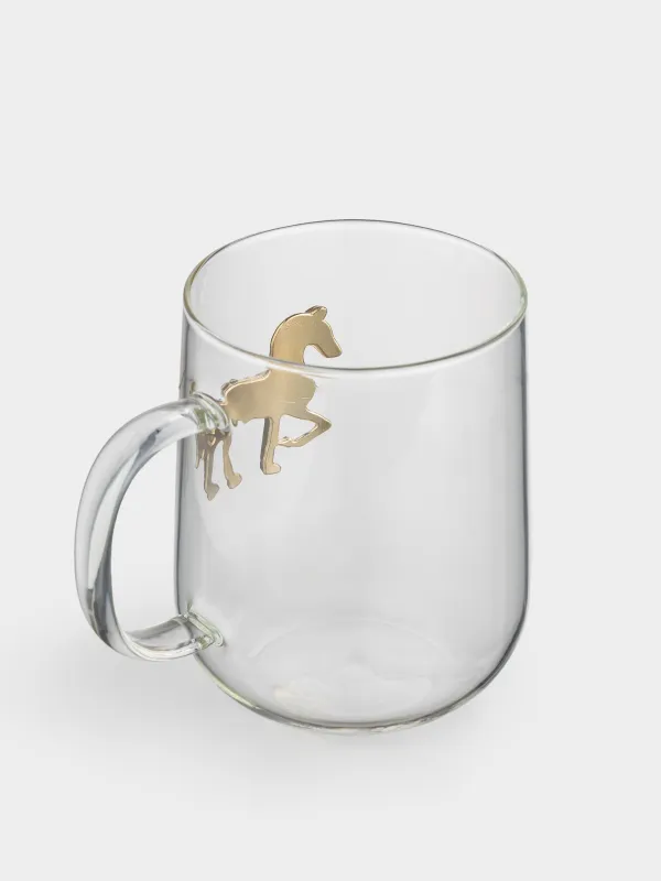 Саптыаяқ, 580 мл, шыны Б/металл, Алтын жылқы, Lux elements, image-1