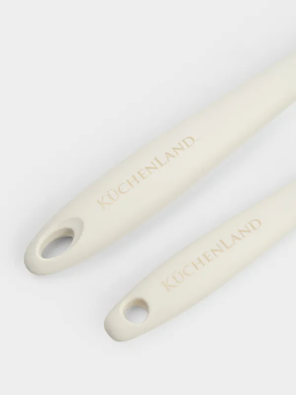 Пісіруге арналған жиынтық, 2 зат, қасық/қалақша, силикон, сүт түстес, Қоян және балапан, Natural Easter, image-3