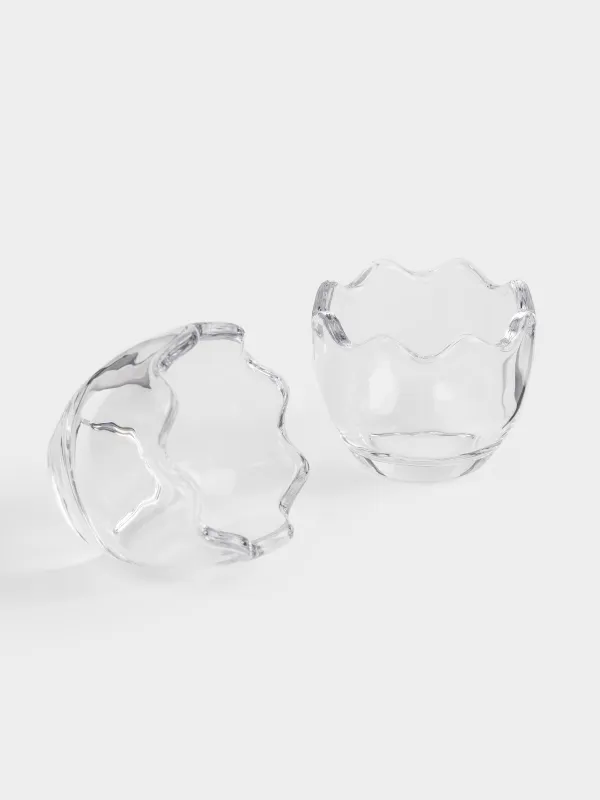 Подставка для яйца, 6 см, 2 шт, стекло, Clear, image-1