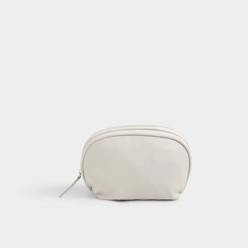 Косметичка, 16х12 см, полиуретан, серая, Narrow