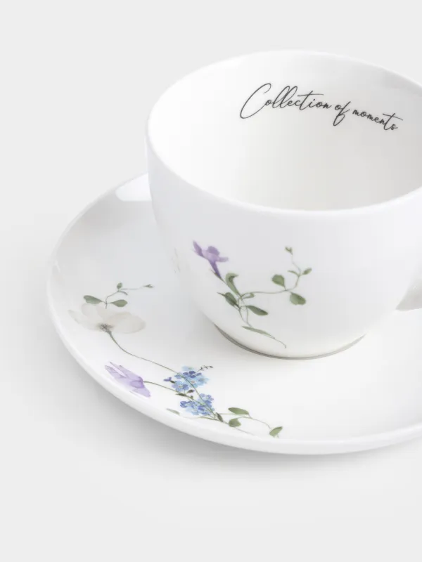 Шай жұбы, 6 адам, 12 зат, 220 мл, фарфор N, ақ, Дала гүлдері, Cowslip, image-3