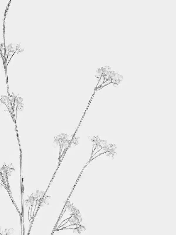 Ветка декоративная, 60 см, акрил/бумага, Кристальные цветы, Crystal decor, image-3