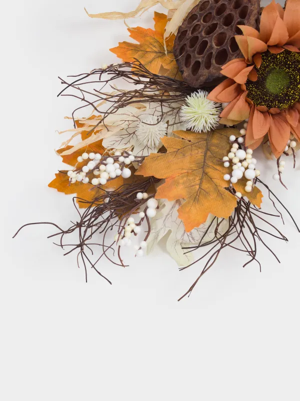 Сәндік композиция, 56 см, көбік/пластик, Күнбағыс пен лотос, Nelumbo decor, image-4