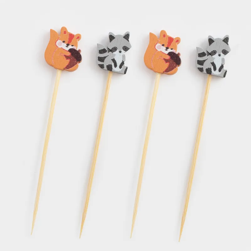 Шпажка для канапе, 9 см, 20 шт, бамбук, коричневая, Белка/Енот, Elegant details