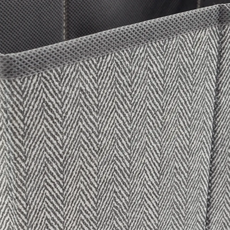 Заттарға арналған органайзер-қорап, 25х17 см, тұтқалары/қақпағы бар, тоқыма/пластик, сұр, Pedant new, image-3