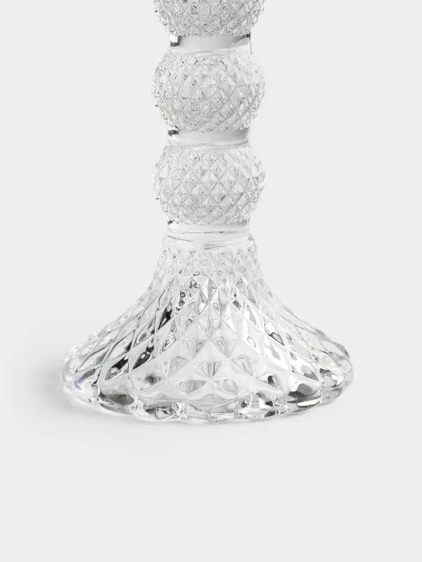 Шырағдан, 16 см, бір шам үшін, аяғы, шыны, Naiad, image-2