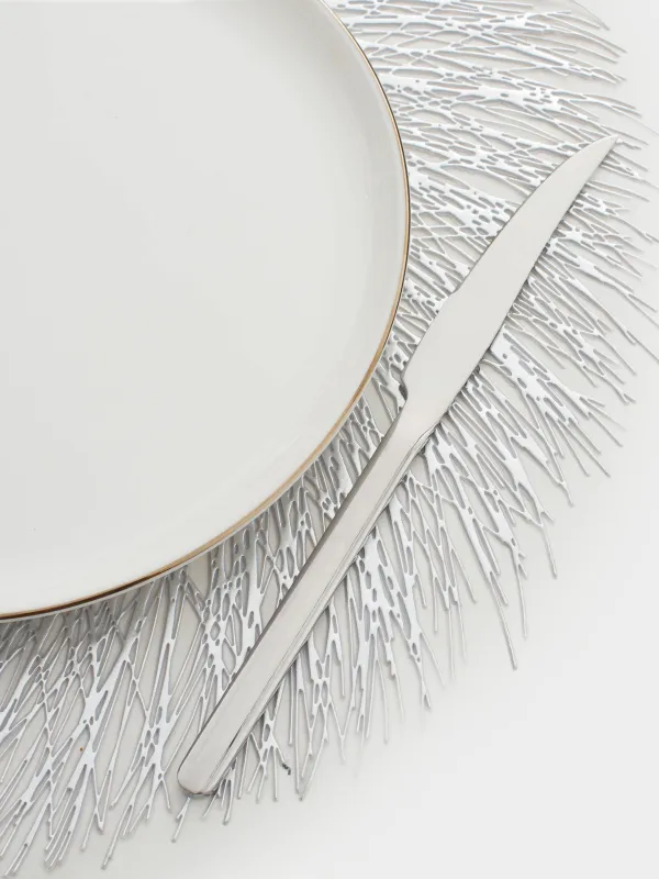 Аспаптарға арналған майлық, 38 см, ПВХ, дөңгелек, күміс, Azhur Grid, image-5