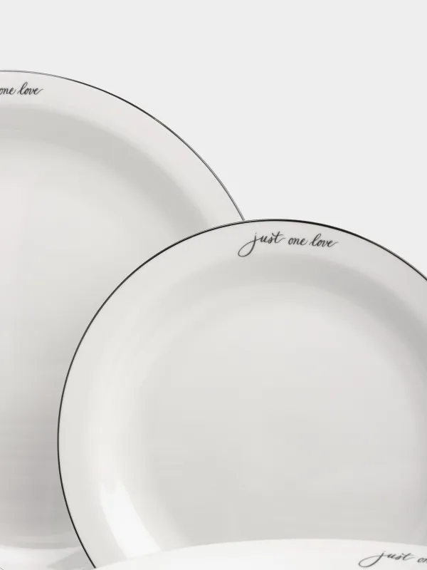 Ас сервизі, 6 адам, 18 зат, фарфор N, ақ, Just one love, Lovely story, image-2
