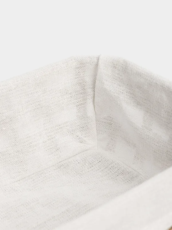 Корзина для хранения, 25х16x8 см, плетеная, целлюлоза/хлопок, прямоугольная, Braided, image-3