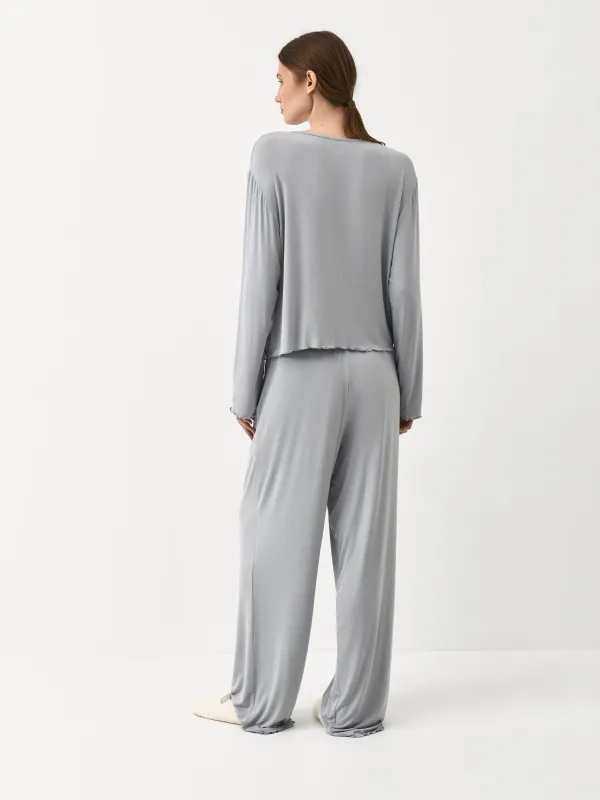 Әйелдер кардиганы, үйге арналған, өлшемі S, вискоза/эластан, сұр-көгілдір, Meryl, image-4